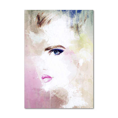 Glass picture wall art Abstraction woman