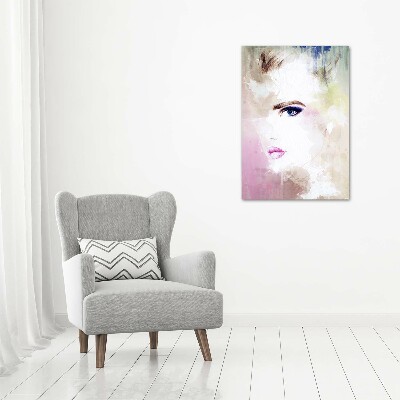 Glass picture wall art Abstraction woman