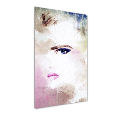 Glass picture wall art Abstraction woman