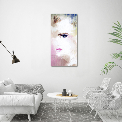 Glass picture wall art Abstraction woman