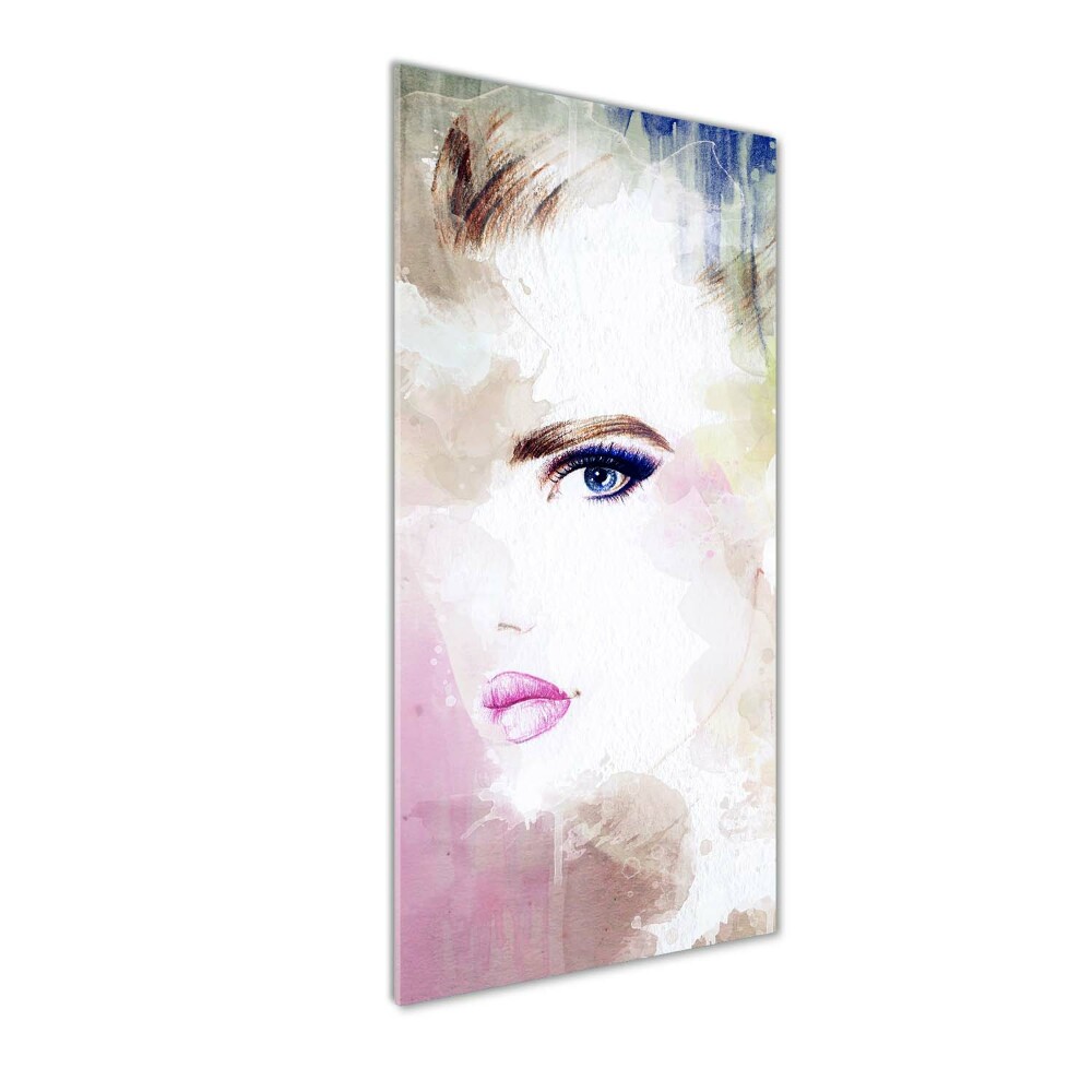 Glass picture wall art Abstraction woman