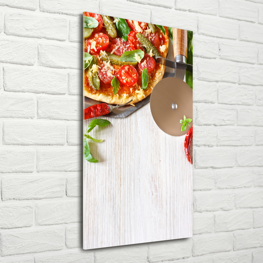 Photo printed on glass Pizza