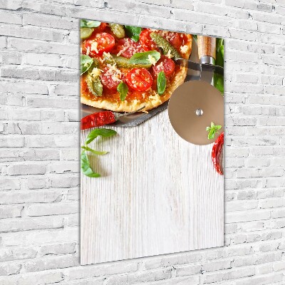 Photo printed on glass Pizza