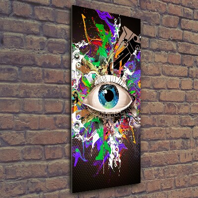 Printed glass wall art Eye abstraction