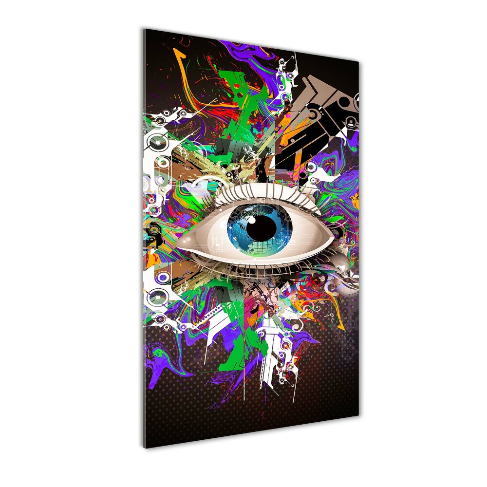 Printed glass wall art Eye abstraction