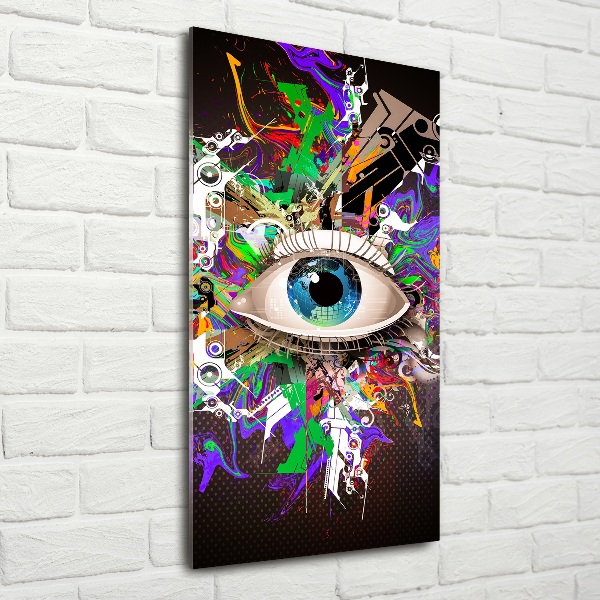 Printed glass wall art Eye abstraction