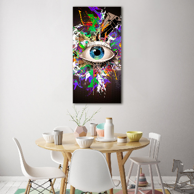 Printed glass wall art Eye abstraction