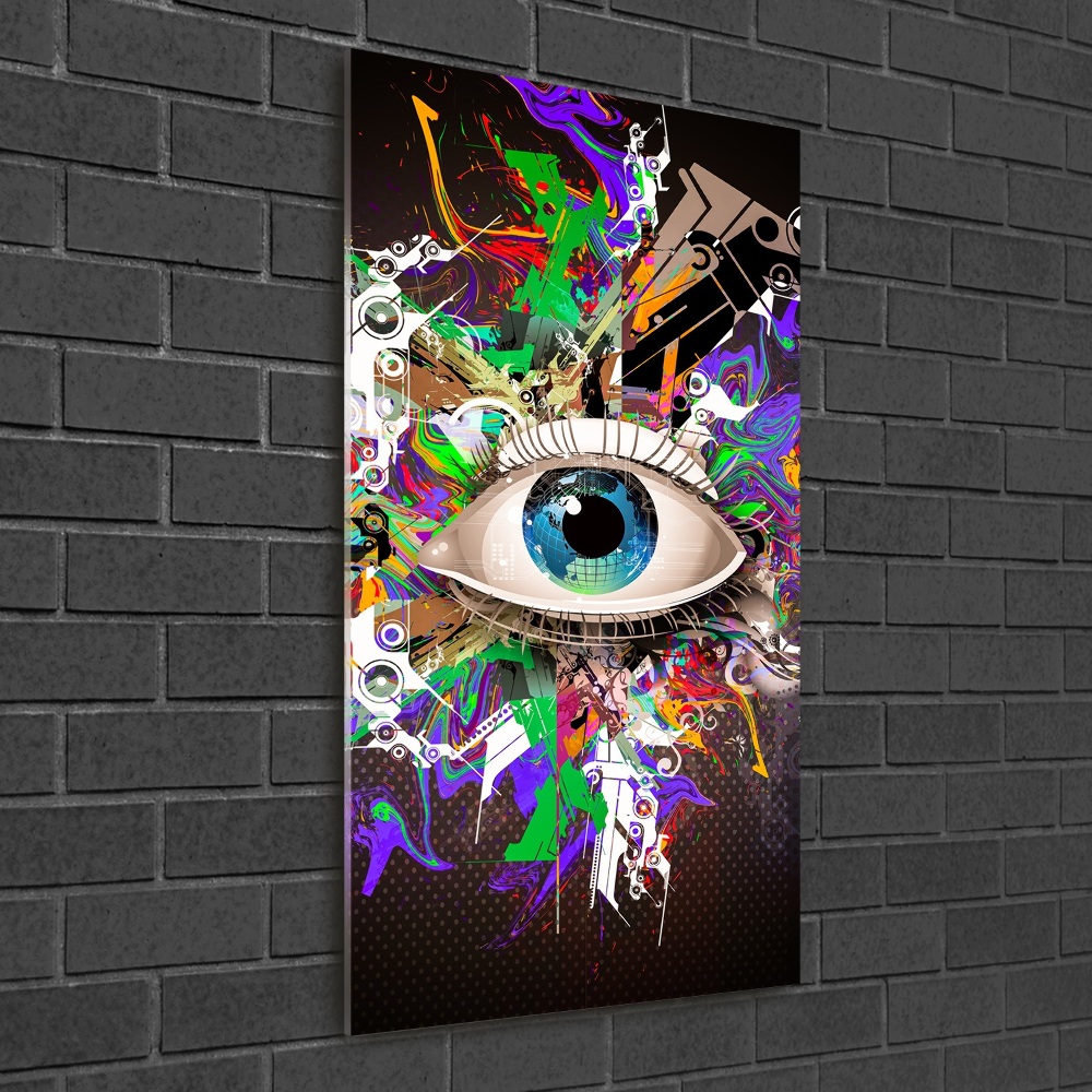 Printed glass wall art Eye abstraction