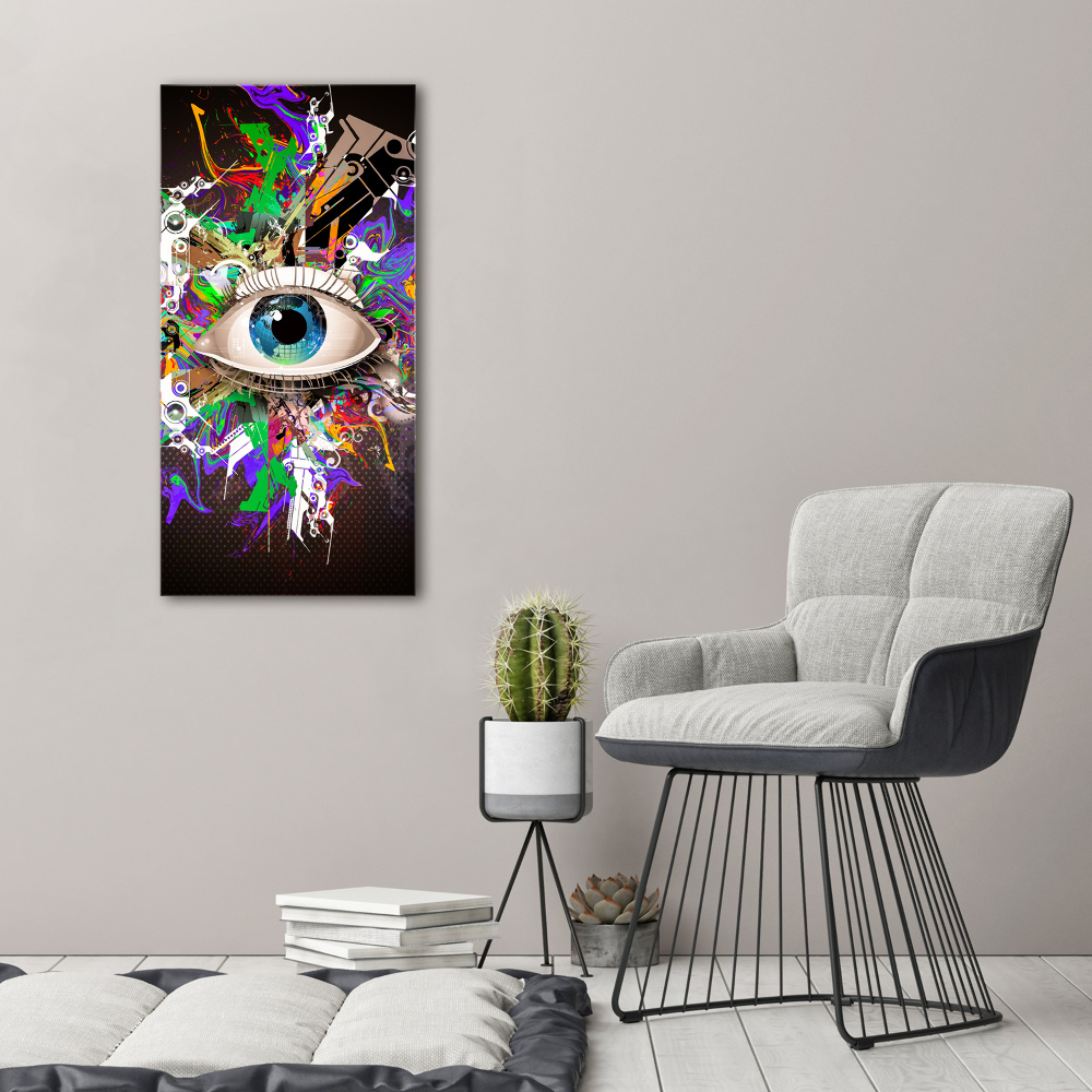 Printed glass wall art Eye abstraction