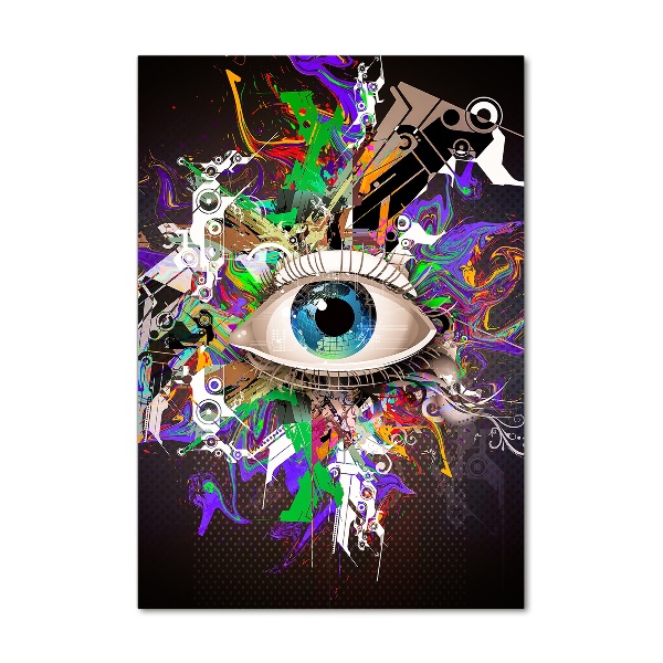 Printed glass wall art Eye abstraction