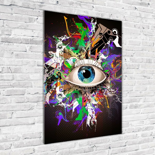 Printed glass wall art Eye abstraction