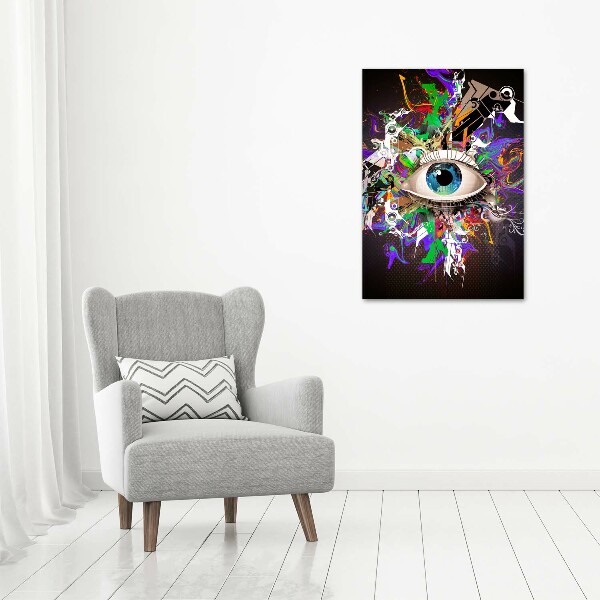 Printed glass wall art Eye abstraction