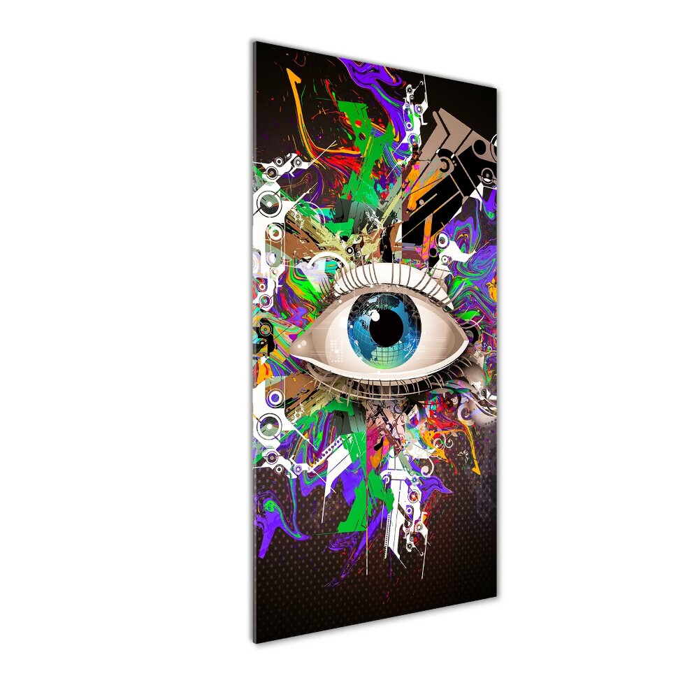 Printed glass wall art Eye abstraction