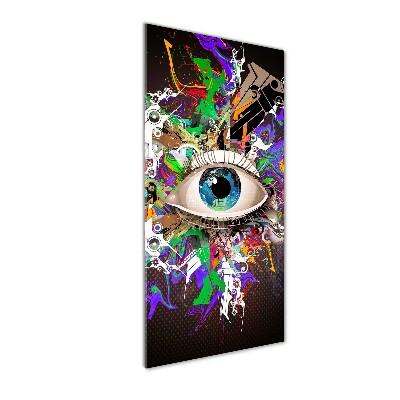 Printed glass wall art Eye abstraction