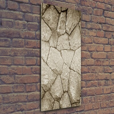 Wall art on glass Stone wall