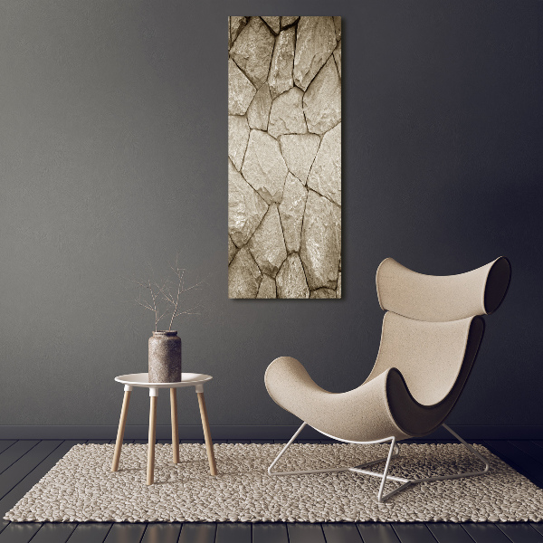 Wall art on glass Stone wall