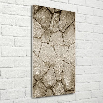 Wall art on glass Stone wall