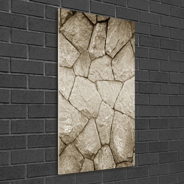 Wall art on glass Stone wall