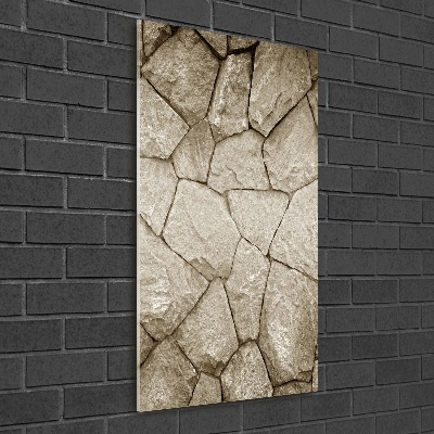 Wall art on glass Stone wall