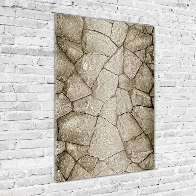 Wall art on glass Stone wall