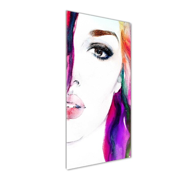 Photo printed on glass Abstraction woman