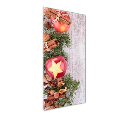 Photo printed on glass Christmas apples