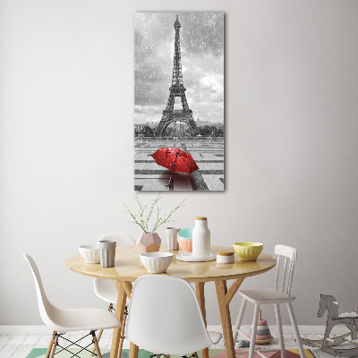 Print on a a glass Eiffel Paris tower