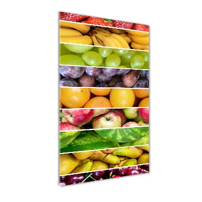 Printed glass wall art Colorful fruit