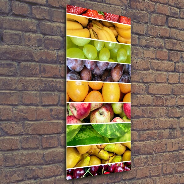 Printed glass wall art Colorful fruit