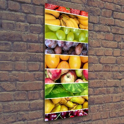 Printed glass wall art Colorful fruit