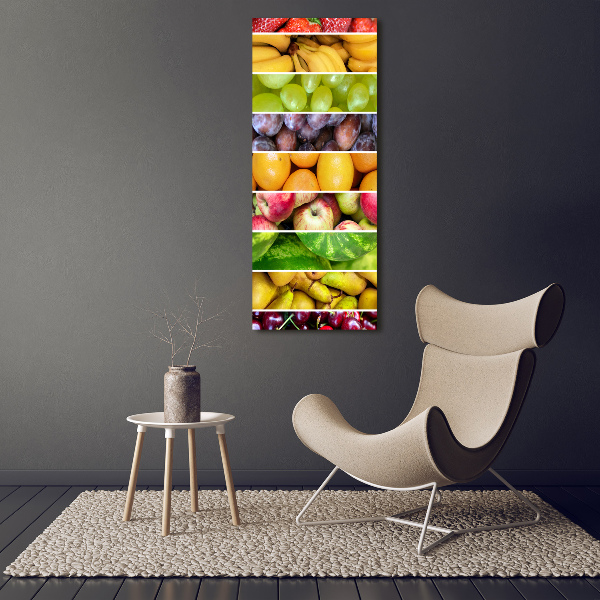 Printed glass wall art Colorful fruit