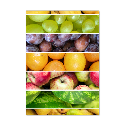 Printed glass wall art Colorful fruit