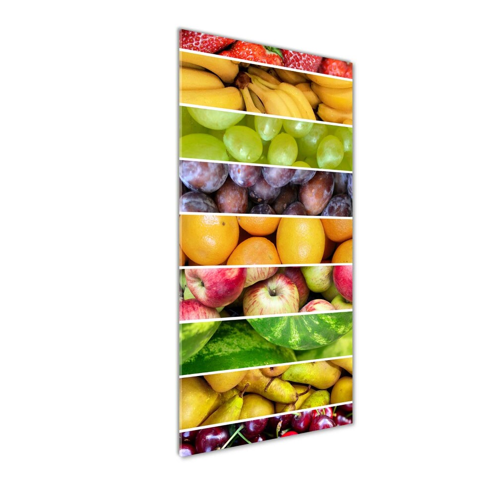 Printed glass wall art Colorful fruit