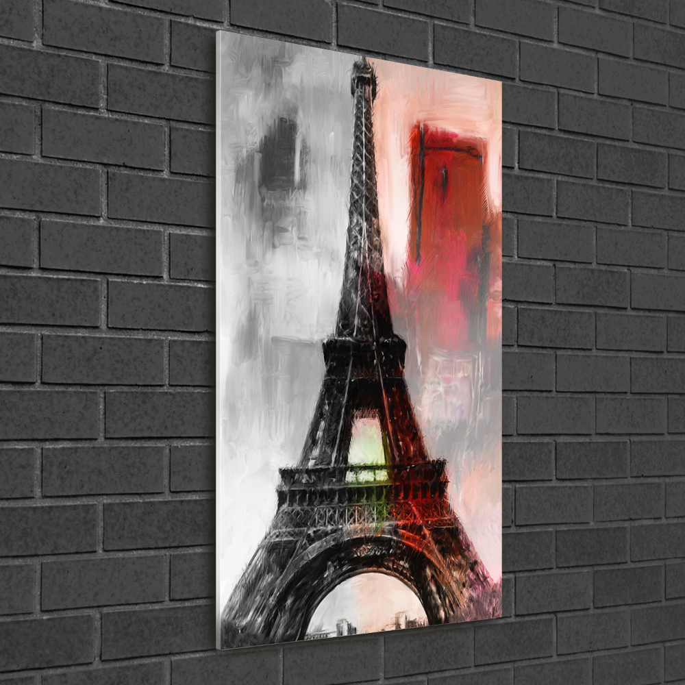 Glass art picture Eiffel Paris tower