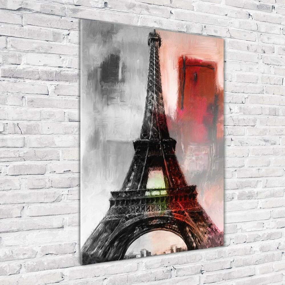 Glass art picture Eiffel Paris tower