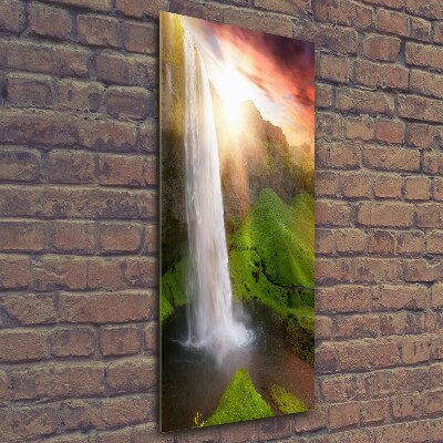 Glass wall art Waterfall