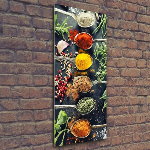 Wall art on glass Spices