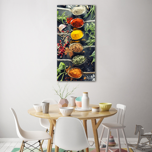 Wall art on glass Spices