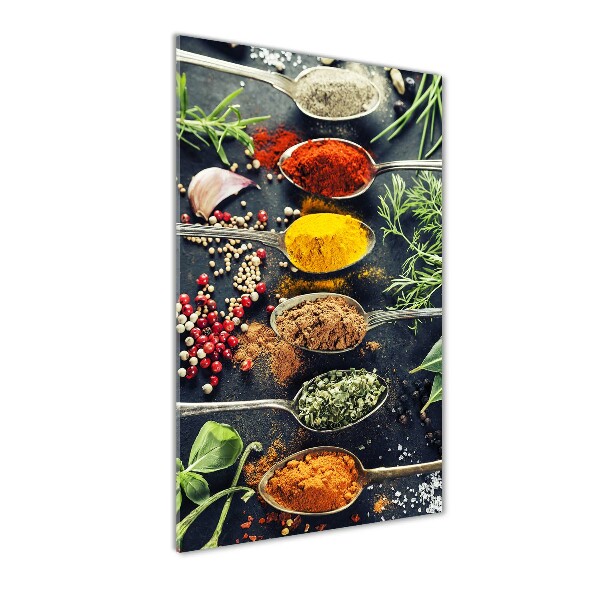 Wall art on glass Spices