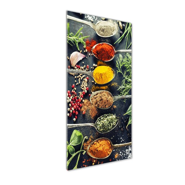 Wall art on glass Spices