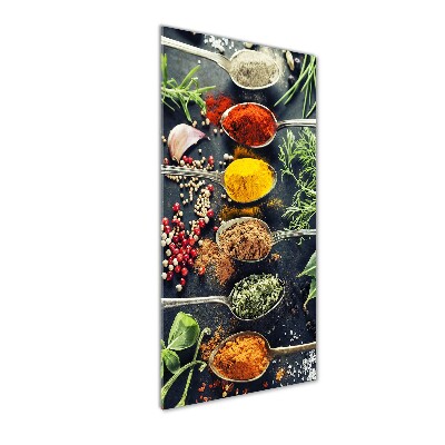 Wall art on glass Spices