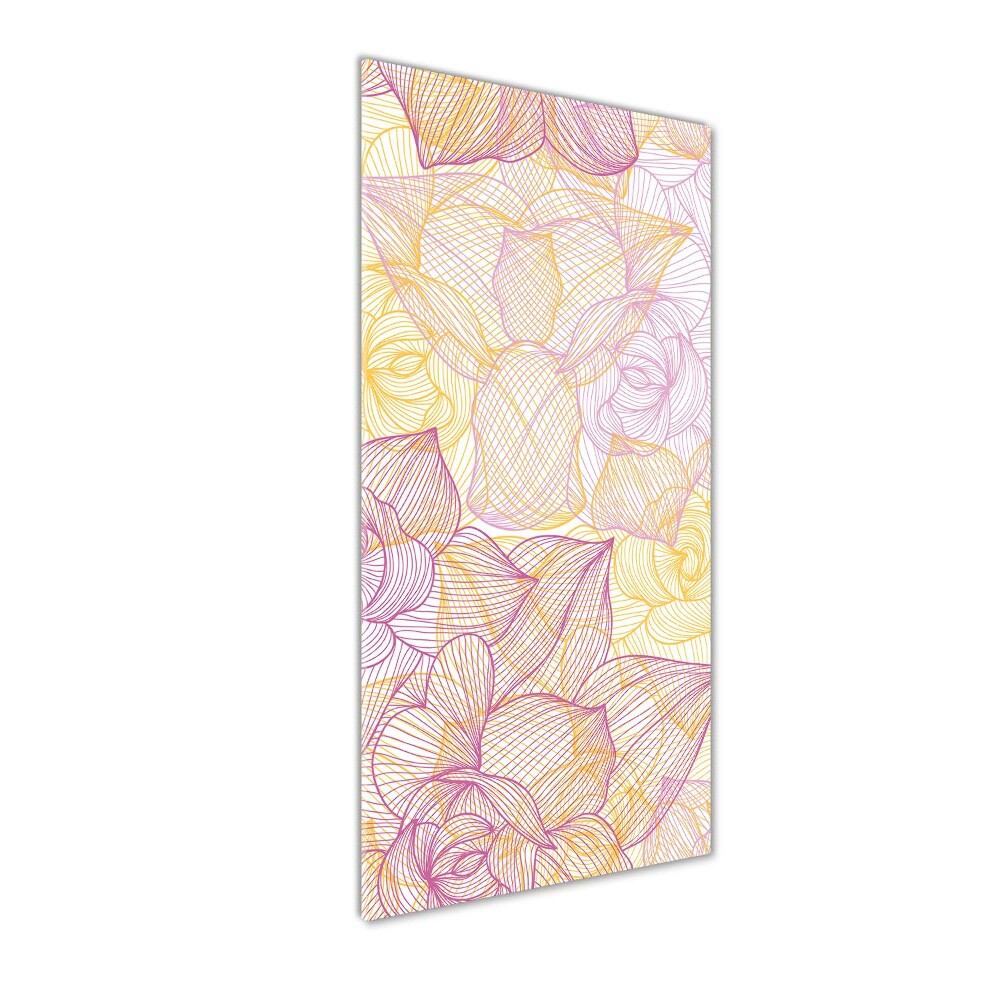 Glass wall art Flowers