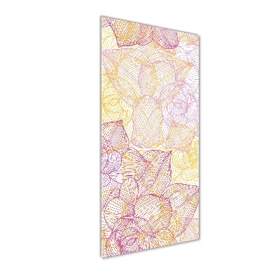 Glass wall art Flowers