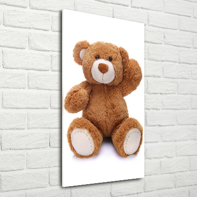 Wall art on glass Teddy bear