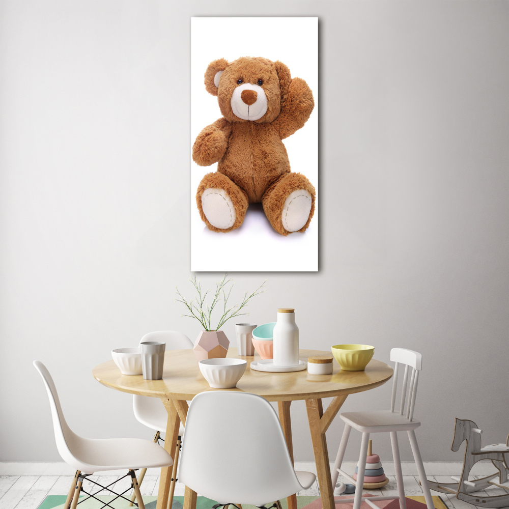 Wall art on glass Teddy bear