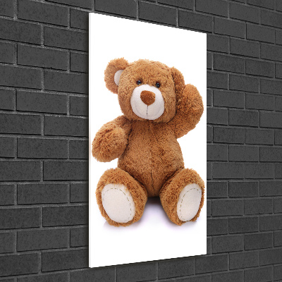 Wall art on glass Teddy bear