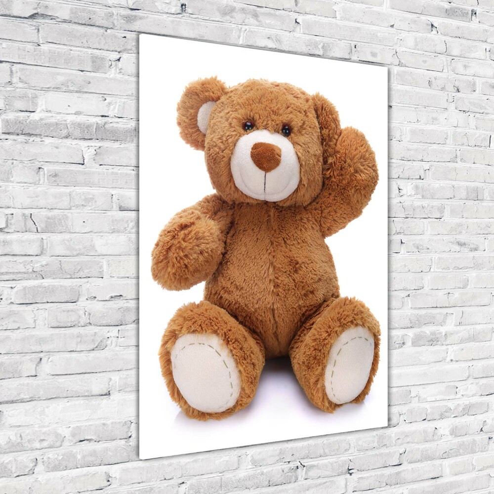 Wall art on glass Teddy bear