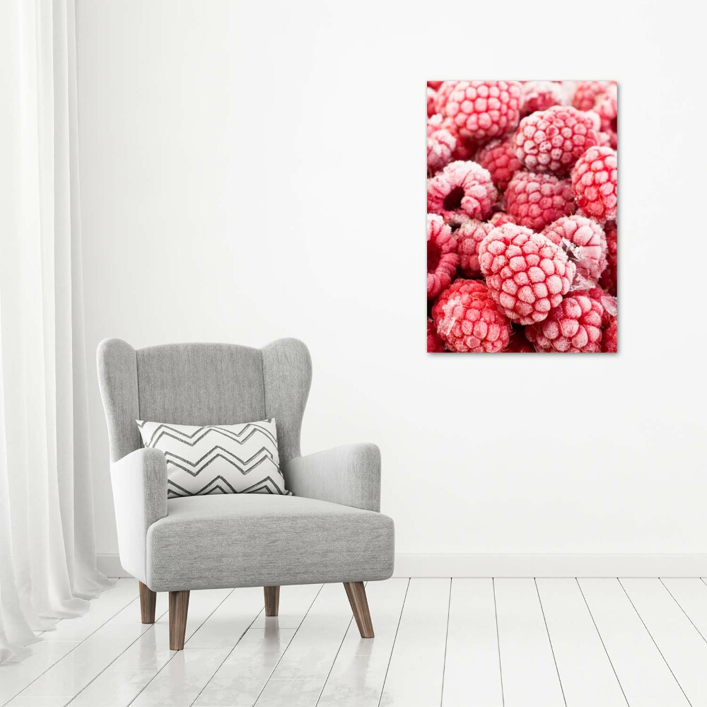 Glass wall art Raspberries