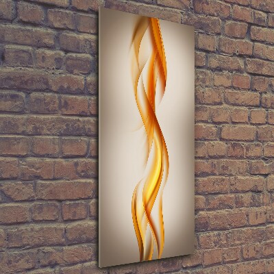 Printed glass wall art Wave abstraction