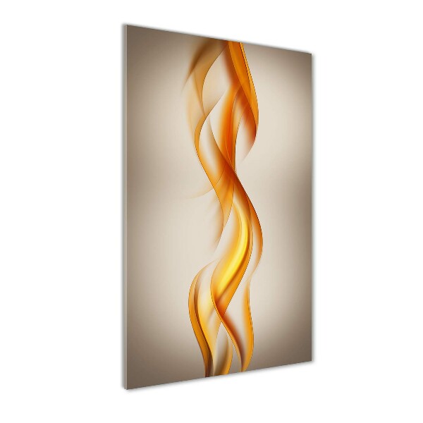 Printed glass wall art Wave abstraction